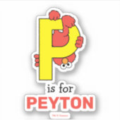 Elmo Alphabet | P Gelb Aufkleber (Vorderseite)