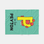 Elmo Alphabet | P Gelb Fleecedecke (Vorderseite (Horizontal))