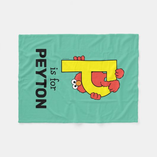 Elmo Alphabet | P Gelb Fleecedecke (Vorderseite (Horizontal))