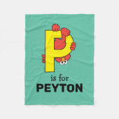 Elmo Alphabet | P Gelb Fleecedecke (Vorderseite)