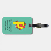 Elmo Alphabet | P Gelb Gepäckanhänger (Rückseite horizontal)