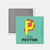 Elmo Alphabet | P Gelb Magnet (Vorderseite/Rückseite)