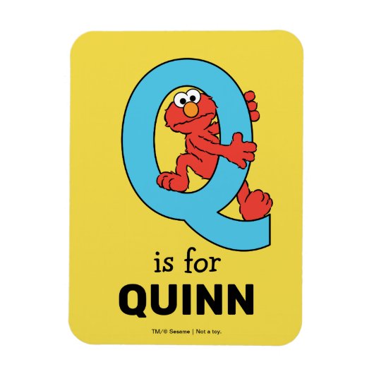 Elmo Alphabet | Q Blau Magnet (Vertikal)