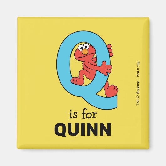 Elmo Alphabet | Q Blau Magnet (Vorne)