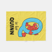 Elmo Alphabet | Q Blue Fleecedecke (Vorderseite (Horizontal))