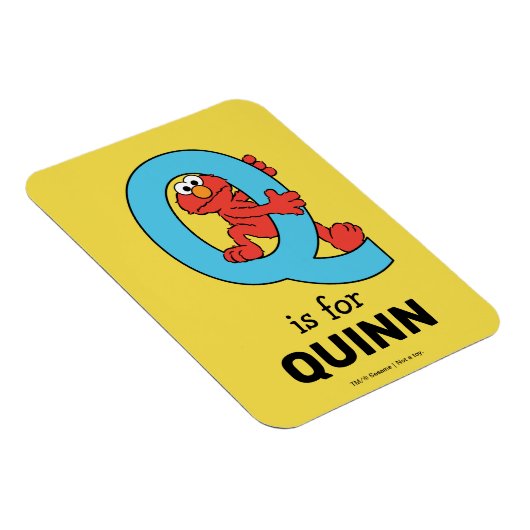 Elmo Alphabet | Q Blue Magnet (Rechte Seite)