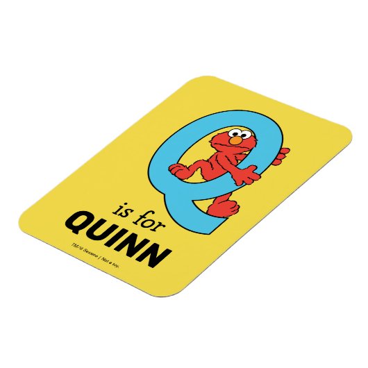 Elmo Alphabet | Q Blue Magnet (Linke Seite)