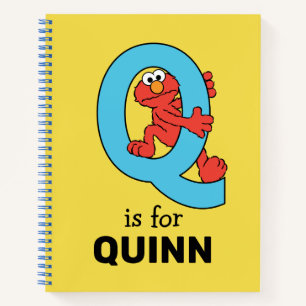 Elmo Alphabet Q Blue Notizblock
