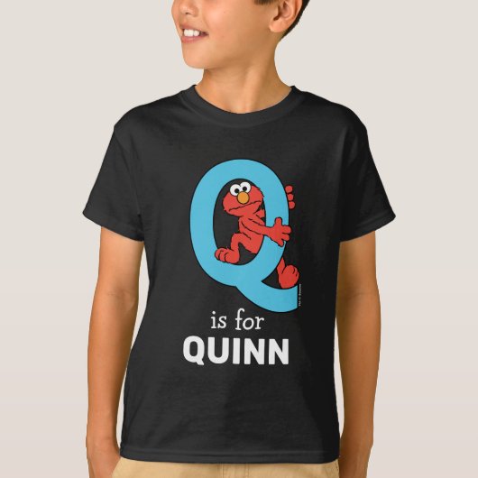 Elmo Alphabet | Q Blue T-Shirt (Vorderseite)