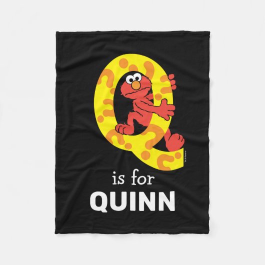 Elmo Alphabet | Q Question Mark Fleecedecke (Vorderseite)