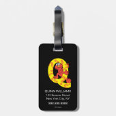 Elmo Alphabet | Q Question Mark Gepäckanhänger (Rückseite vertikal)