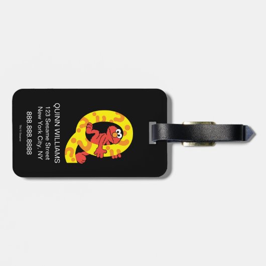 Elmo Alphabet | Q Question Mark Gepäckanhänger (Rückseite horizontal)