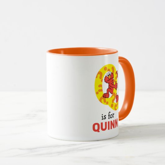 Elmo Alphabet | Q Question Mark Tasse (VorderseiteRechts)