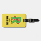 Elmo Alphabet | R Green Gepäckanhänger (Vorderseite horizontal)