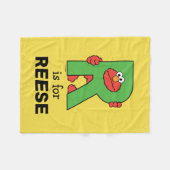 Elmo Alphabet | R Grün Fleecedecke (Vorderseite (Horizontal))