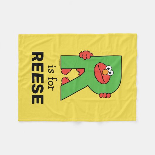 Elmo Alphabet | R Grün Fleecedecke (Vorderseite (Horizontal))