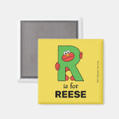 Elmo Alphabet | R Grün Magnet (Vorderseite/Rückseite)
