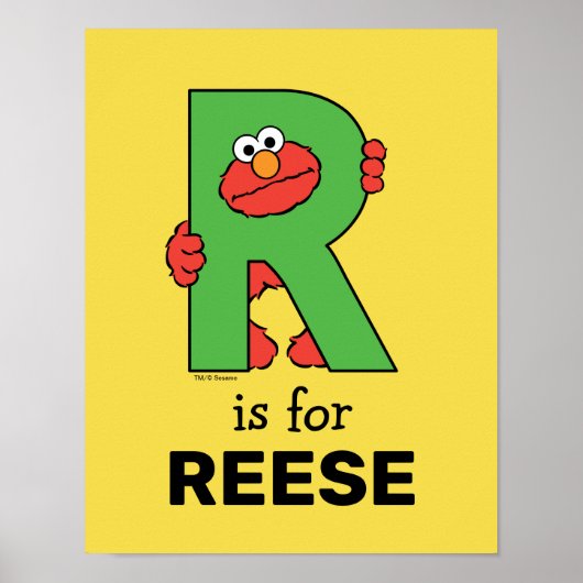 Elmo Alphabet | R Grün Poster (Vorne)