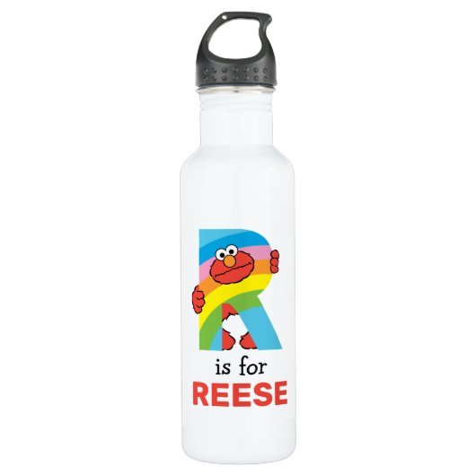 Elmo Alphabet | R Regenbogen Edelstahlflasche (Vorderseite)