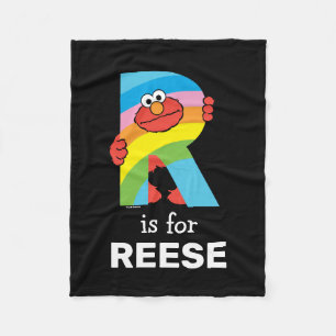 Elmo Alphabet R Regenbogen Fleecedecke