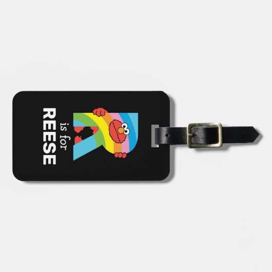 Elmo Alphabet | R Regenbogen Gepäckanhänger (Vorderseite horizontal)