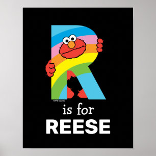 Elmo Alphabet R Regenbogen Poster