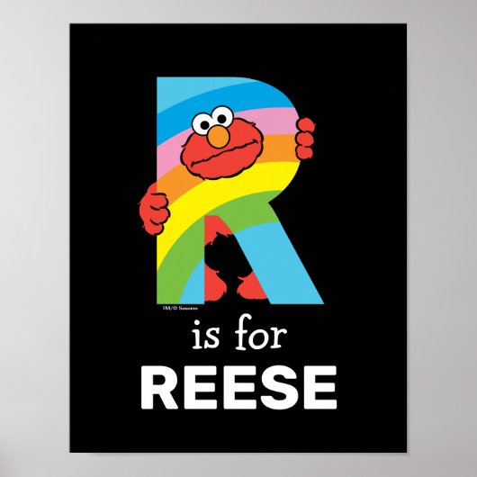 Elmo Alphabet | R Regenbogen Poster (Vorne)