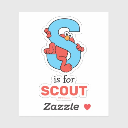 Elmo Alphabet | S Blue Aufkleber (Blatt)