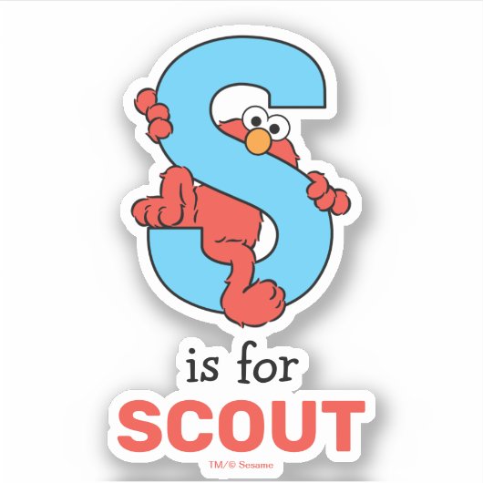 Elmo Alphabet | S Blue Aufkleber (Vorderseite)
