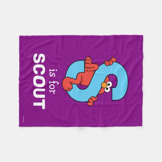 Elmo Alphabet | S Blue Fleecedecke (Vorderseite (Horizontal))