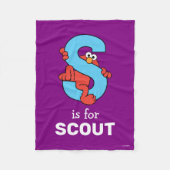 Elmo Alphabet | S Blue Fleecedecke (Vorderseite)