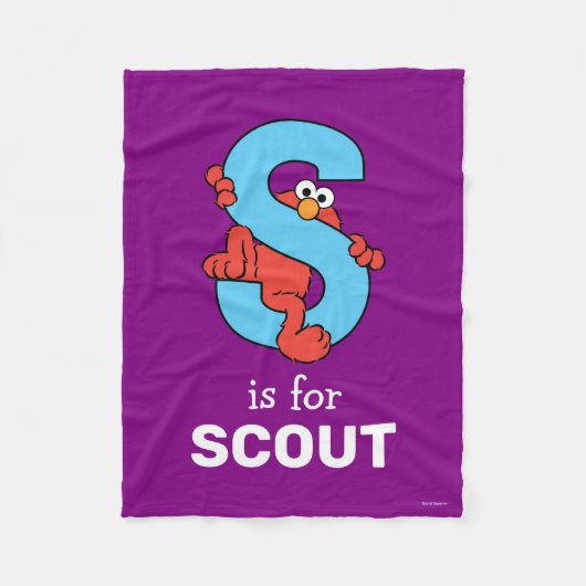 Elmo Alphabet | S Blue Fleecedecke (Vorderseite)