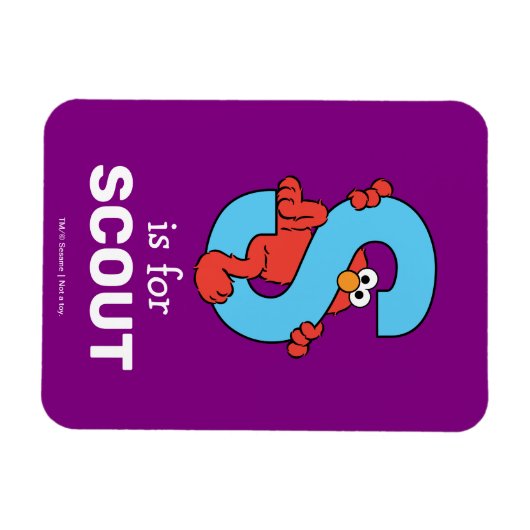 Elmo Alphabet | S Blue Magnet (Horizontal)