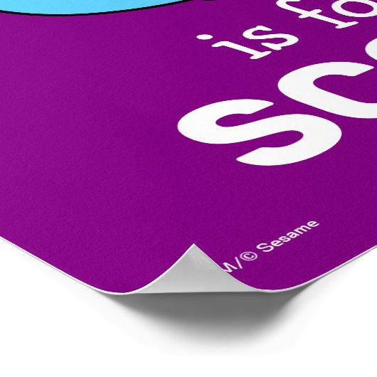 Elmo Alphabet | S Blue Poster (Ecke)