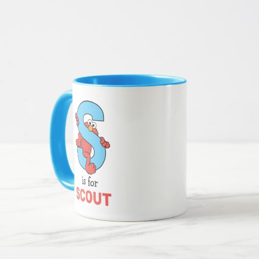 Elmo Alphabet | S Blue Tasse (Vorderseite Links)
