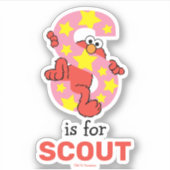 Elmo Alphabet | S Star Aufkleber (Vorderseite)