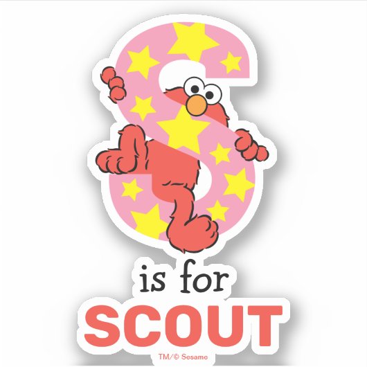 Elmo Alphabet | S Star Aufkleber (Vorderseite)
