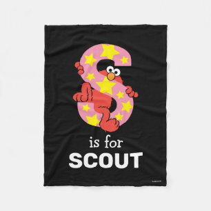 Elmo Alphabet S Star Fleecedecke