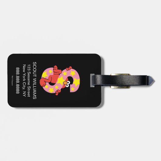 Elmo Alphabet | S Star Gepäckanhänger (Rückseite horizontal)