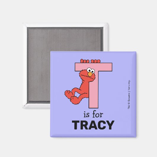 Elmo Alphabet | T Pink Magnet (Vorderseite/Rückseite)