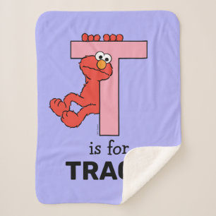 Elmo Alphabet T Pink Sherpadecke