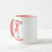 Elmo Alphabet | T Pink Tasse (Vorderseite Links)