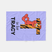 Elmo Alphabet | T Tiger Fleecedecke (Vorderseite (Horizontal))