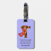 Elmo Alphabet | T Tiger Gepäckanhänger (Rückseite vertikal)