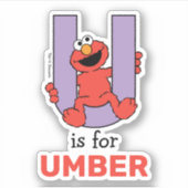 Elmo Alphabet | U LILA Aufkleber (Vorderseite)