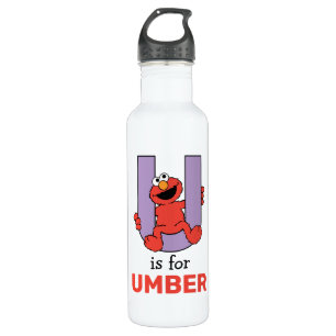 Elmo Alphabet U Lila Edelstahlflasche