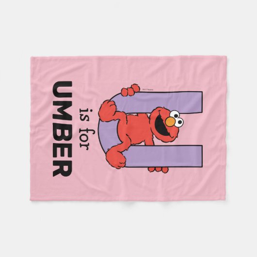 Elmo Alphabet | U LILA Fleecedecke (Vorderseite (Horizontal))