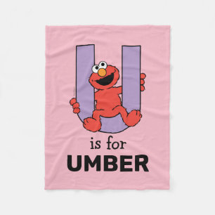 Elmo Alphabet   U LILA Fleecedecke