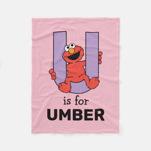 Elmo Alphabet | U LILA Fleecedecke (Vorderseite)