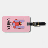 Elmo Alphabet | U Lila Gepäckanhänger (Vorderseite horizontal)